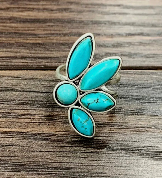 Turquoise Bloom Ring