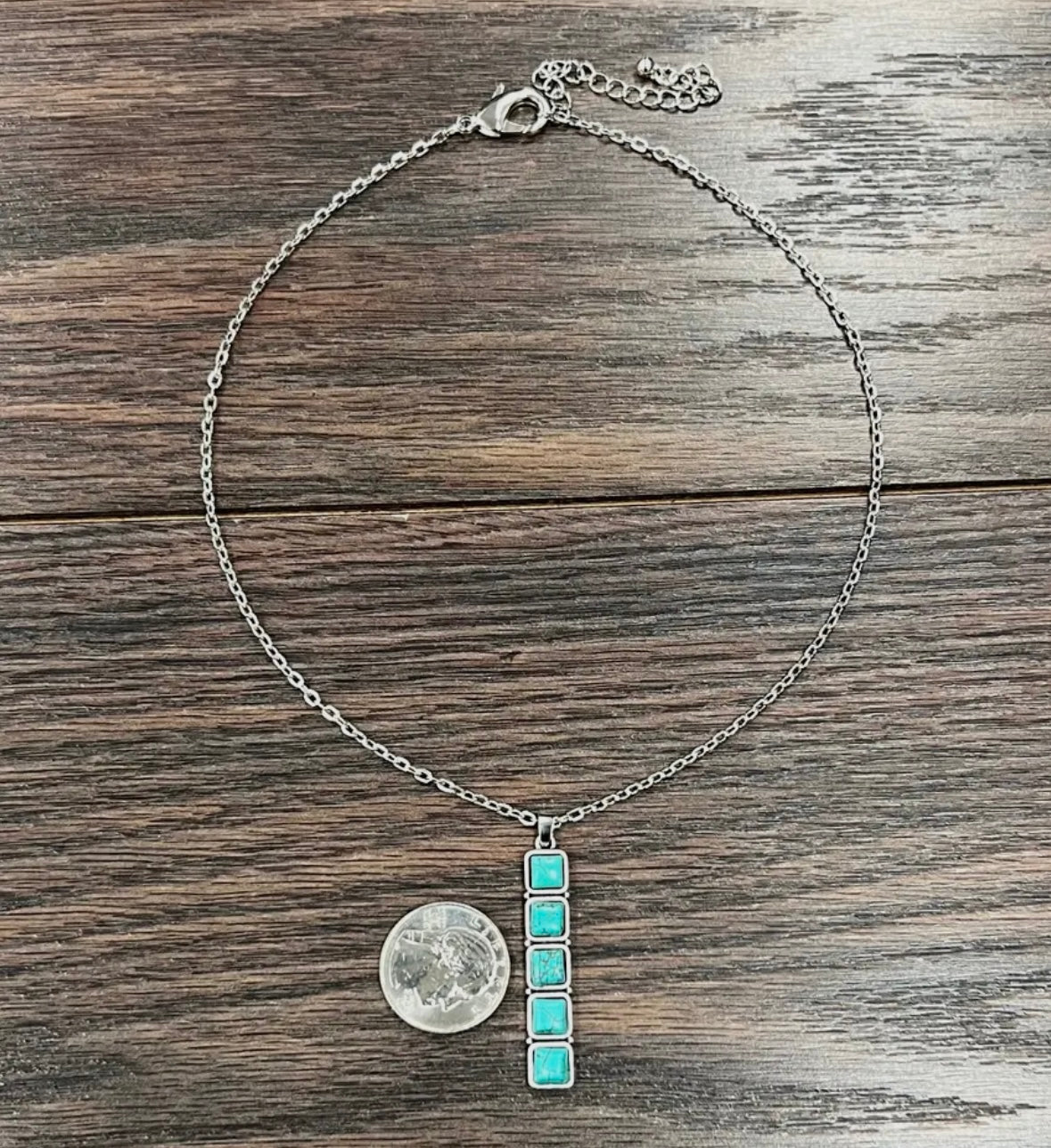 Turquoise Bar Necklace