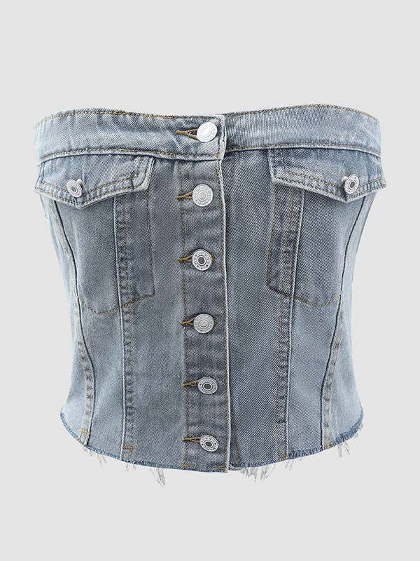 Rita Denim Corset