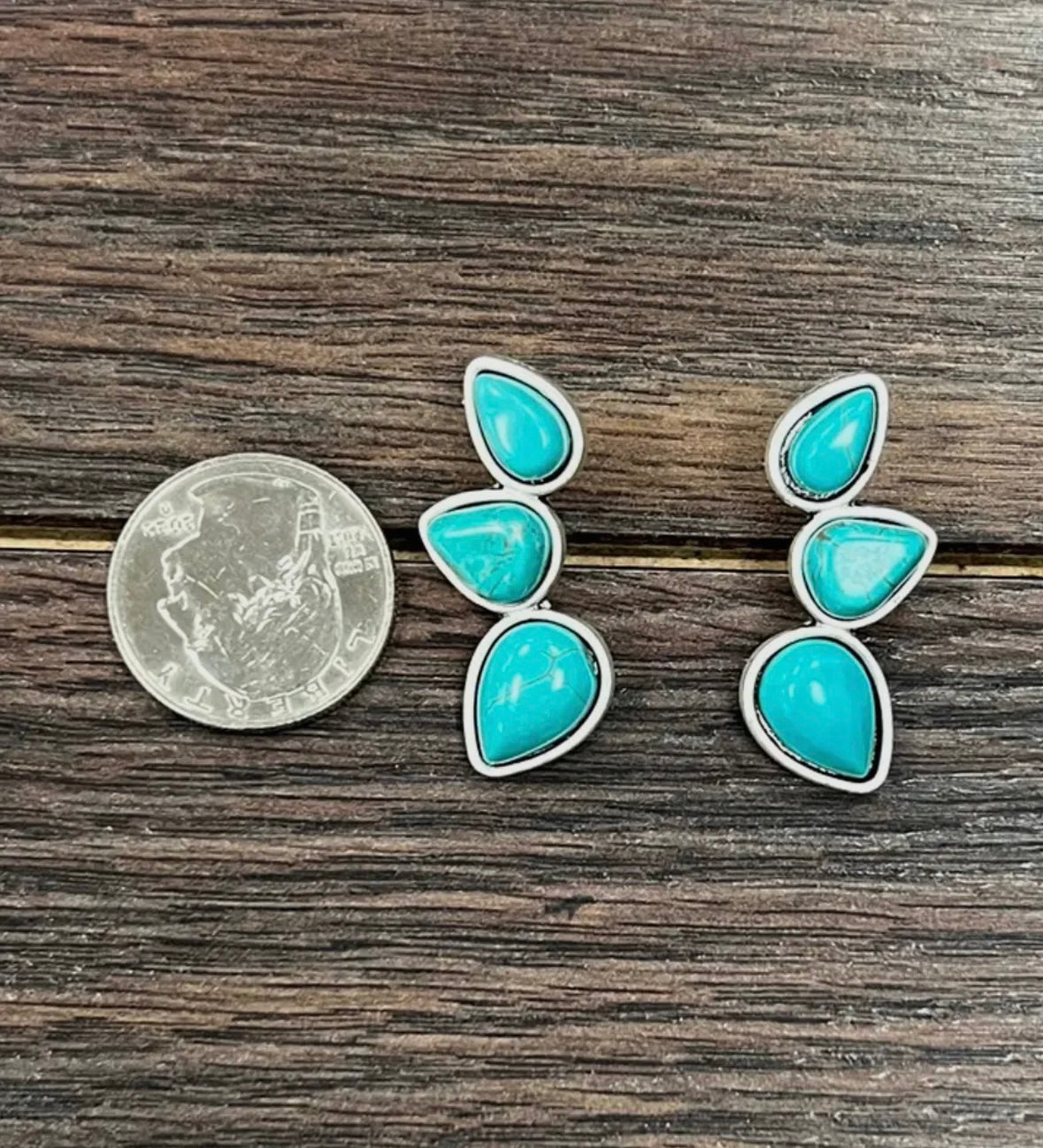 Turquoise Bloom Studs