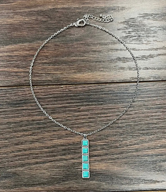 Turquoise Bar Necklace