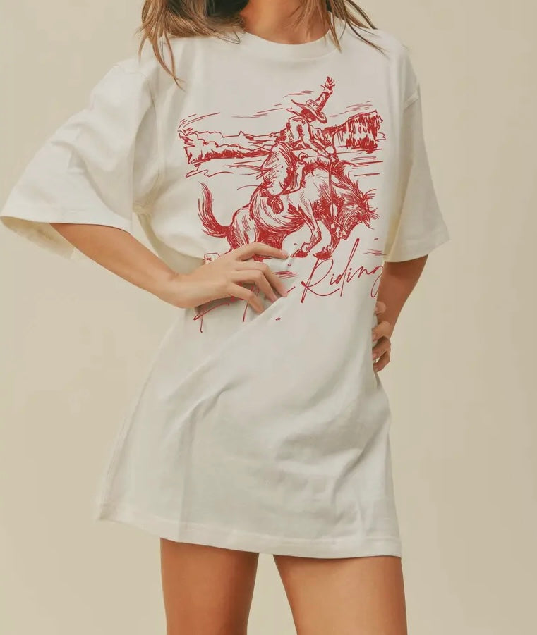 Keep On Riding Oversized Tee